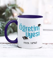 Öğretim Üyesi Tasarımlı Kişiye Özel Kupa Bardak (Lacivert)