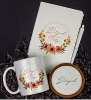 Kişiye Özel Defter Kalem Kupa Ve Bardak Altlığı Hediye Seti 103859 (Model 4)