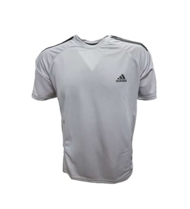 Adidas 2373 Erkek Sereno Mensh Kısa Kol Şeritli T-shirt - Beyaz - ST00521-Beyaz-XL (Gri)