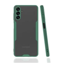 Galaxy A04S Kılıf Zore Parfe Kenarları Pastel Renk Silikon Kılıf (Koyu Yeşil)
