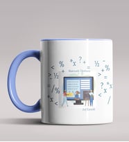 Kişiye Özel Matematik Öğretmeni Tasarımlı Siyah Renk Kupa 6 (Mavi)