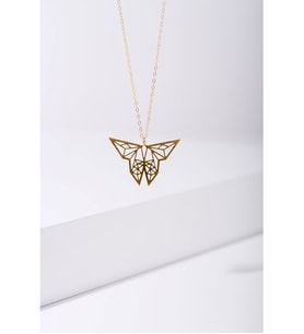 Kişiye Özel 925 Ayar Gümüş Kelebek Kolye (Rose)
