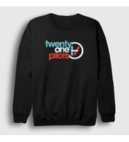 Presmono Unisex Beyaz Twenty One Pilots Sweatshirt 120829tt (Siyah)