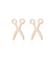 Minimal Makas Model Gümüş Küpe (Rose)