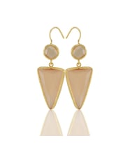 Kadir Jewellery 22 Ayar Altın Kaplama Kadın Sallantılı Küpe -El İşçiliği Ve Hipoalerjenik Küpe (Turuncu)