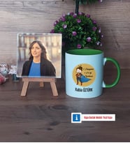 Öğretmenler Günü Hediyesi Fotoğraflı Dekoratif Taş, Kupa Bardak Beyaz Hediye (Model 14)