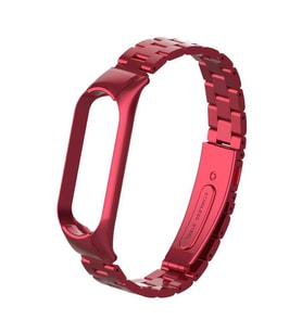 Xiaomi Mi Band 5 Kordon Klipsli Metal Kordon 04 (Kırmızı)