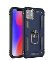 Microsonic Apple iPhone 11 Pro (5.8'') Kılıf Military Ring Holder (Lacivert)