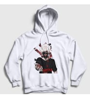 Presmono Unisex Beyaz Hand Anime Tokyo Ghoul Kapüşonlu Sweatshirt 136679tt (Beyaz)