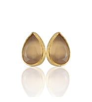 Kadir Jewellery 22 Ayar Altın Kaplama Kadın Minimal Küpe -El İşçiliği Ve Hipoalerjenik Küpe (Turuncu)