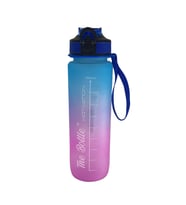 Pipetli, Çift Renkli, Mika Motivasyon Matarası 1 Lt HK2735 (Mavi)