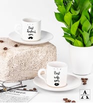 Çiftlere Özel Tasarım 4 Parça Kahve Fincan Seti (Model 2)
