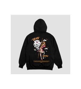 Unisex Beyaz Nami Baskılı Hoodie Oversize Kapşonlu Sweatshirt (Siyah)