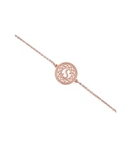 Kişiye özel Harf Tasarım Gümüş  Bileklik (Rose)