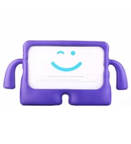 Samsung Galaxy X-200 Tab A8 10.5" İnç (2021) Uyumlu Kılıf Case, Tutma Kollu ve Standlı Yumuşak Dokulu Ultra Koruyucu Çocuk Tablet Silikon Kılıf (Mor)