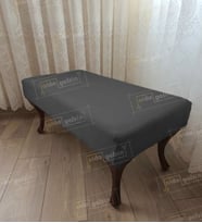 Ayak Ucu Kapı Önü Antre Düz Bench Puf Orta Sehpa Ceviz Ayak (100*45) (Antrasit)