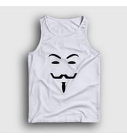 Presmono Unisex Sarı Mask Film V For Vendetta Atlet 255908tt (Beyaz)