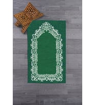 EVDEYA Dijital Baskılı Yıkanabilir Sade Şık Namazlık Seccade 70x130 cm, SECCADE-12-BORDO, (Yeşil)