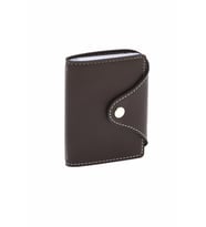 Kredi Kartlık 20 Kart Kapasiteli Dikey Credit Card Holder Rainbow Vegan 7,5x9,7 cm (KAHVE)
