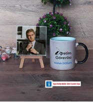 Öğretim Görevlisi Fotoğraflı Dekoratif Taş, Kupa Bardak Beyaz Hediye Öğretmenler Günü Hediyesi (Model 9)