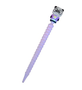 Panda Versatil Kalem 0.7mm Uçlu Kalem 1 Adet Sevimli Gözlüklü Sevimli Panda Mekanik Uçlu Kurşun Kalem (Lila)
