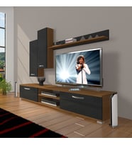 Decoraktiv Eko 7 Mdf Dvd Tv Ünitesi Tv Sehpası (Siyah - Ceviz)