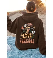Fermuarlı Kapüşonlu Unisex Sweatshirt (Kahverengi)