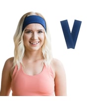2li Spor Kadın Erkek Saç Bantları Elastik Kaymaz İnce Ter Emici Esnek Genç Saç Bandı Bandana Kadın Makyaj Yüz Yıkama Koşu Dans Fitness Yoga Pilates Bisiklet İçin Saç Bandı Taç Kadın Erkek Pamuk Atletik Egzersiz Ter Bandı Kafa Bandı (Petrol Mavisi)