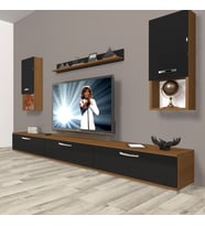 Decoraktiv Eko 270DA Slm Tv Ünitesi Tv Sehpası (Siyah - Ceviz)