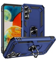 Samsung Galaxy A24 Uyumlu Kılıf Standlı Manyetik Yüzüklü Military Magnetic Ring Polycarbonate and TPU Case (Lacivert)