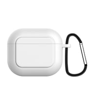Ally Apple AirPods 3 için Kancalı Ultra İnce Silikon Kulaklık Kılıfı (Beyaz)
