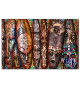 Cakapuzzle Afrika Kıtası Kültürü Kompozisyon Puzzle Yapboz MDF (Ahşap) (500 Parça)