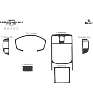 Meriç® Isuzu D Max Çift Kabin 4X4 Maun Kaplama Maun 6 Parça 2005-2006 (Karbon)