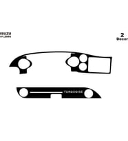 Meriç® Isuzu Turkuaz Ön Torpido Kaplama Maun 2 Parça 2005-› (Piano Black)