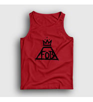 Presmono Unisex Beyaz Logo Fall Out Boy Atlet 62419tt (Kırmızı)