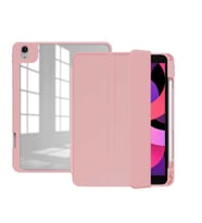 Apple iPad Pro 12.9 3. Nesil Kılıf Kalem Bölmeli Şeffaf Case A1876 A2014 A1895 A (Pembe)