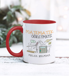 Matematik Öğretmeni Tasarımlı Kişiye Özel Kupa Bardak (Kırmızı)