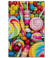 Cakapuzzle Renkli Sekerleme Görseli Puzzle Yapboz MDF (Ahşap) (500 Parça)