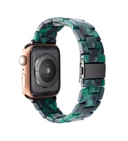 BİPOWER Apple Watch 42-44mm KRD-25 Resin Kordon (Yeşil)