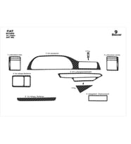 Meriç® Fiat Scudo Ön Torpido Kaplama Maun 9 Parça 1996-2006 (Karbon)