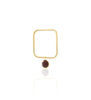 Kadir Jewellery 22 Ayar Altın Kaplama Zirkon Taşlı Ayarlanabilir Vintage Bilezik (Bordo)