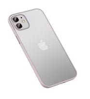 Apple iPhone 11 Kılıf Retro Kenar ve Lens Koruyucu Renkli Kılıf (Rose)
