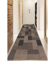 Dijital Baskılı Kaymaz Taban Yıkanabilir Modern Yolluk Ve Koridor Halısı NDU-SD-366 (Vizon)