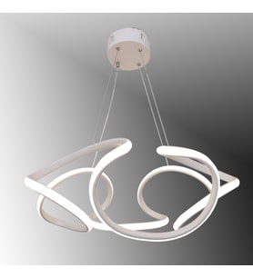 TT307-40-BY TT Aydınlatma Helezon Modeli Mat Beyaz Led Avize (Sarı)
