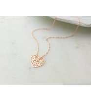 Kalpli Tasarım Kolye 925 K Gümüş (Rose)