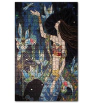 Cakapuzzle Uzun Saçlı Zayıf Kız ve Yusufçuk Minyatür Puzzle Yapboz MDF (Ahşap) (1000 Parça)
