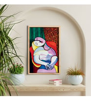 Tekli Ahşap Lamine Çerçeveli Mdf Tablo Pablo Picasso Rüya Eseri (Ahşap)