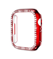 Apple Watch 42mm 1/2/3 (11/10nesil değildir) Kenar Taşlı Kasa Koruyucu (Kırmızı)