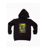 Hulk  Baskılı Kapüşonlu Pamuklu Kumaş Çocuk Sweatshirt (Siyah)