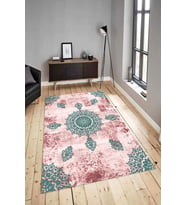 Dijital Baskılı Yıkanabilir Kaymaz Modern Renkli Salon Halısı Mutfak Halısı Yolluk ND-HY-1109 (Pembe)